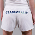 Class of - Ladies White Cotton Shorts